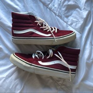 Maroon High Top Vans